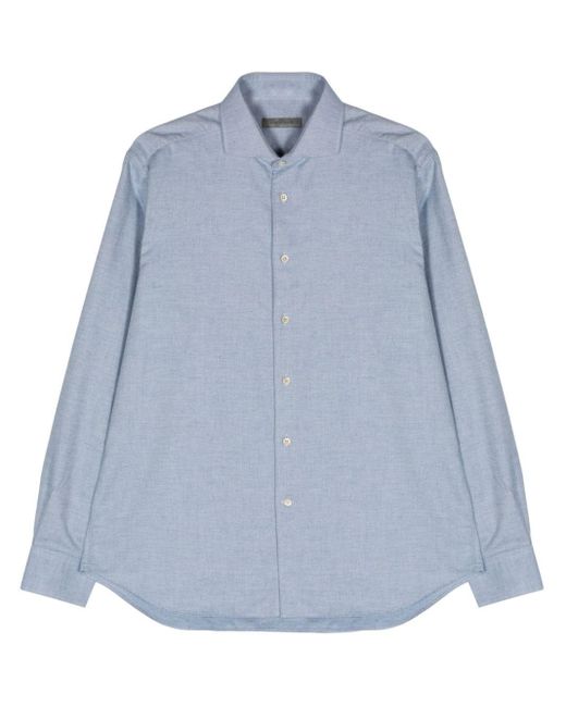 メンズ Corneliani Cutaway-collar Button-up Shirt Blue
