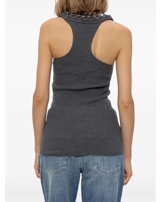 Stella McCartney Black Chunky-Chain Tank Top