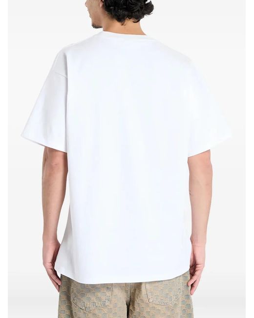 Pleasures White Graphic-Print T-Shirt for men