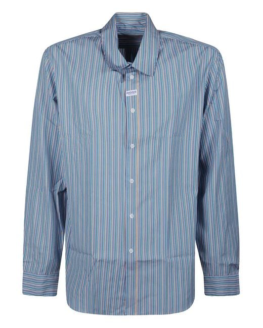 Martine Rose Blue Striped Shirt for men