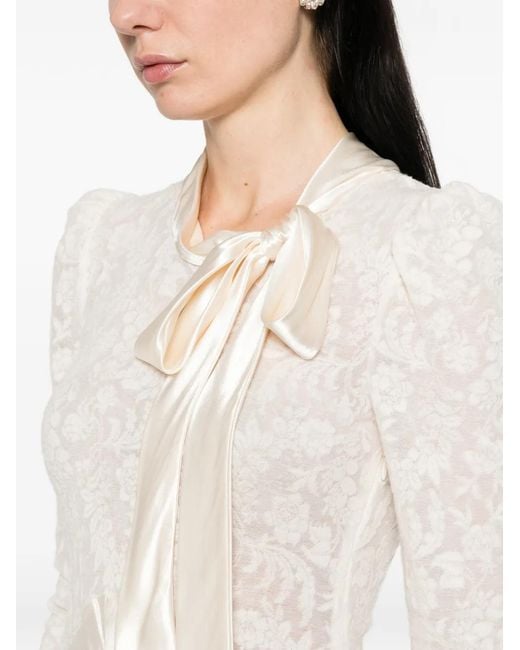alberta ferretti white lace dress Sangallo lace summer dress