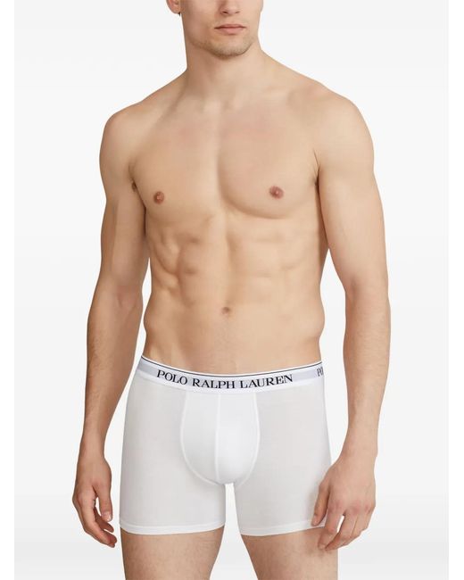 Polo Ralph Lauren White Logo-Print Boxers Set (Set Of Three) for men
