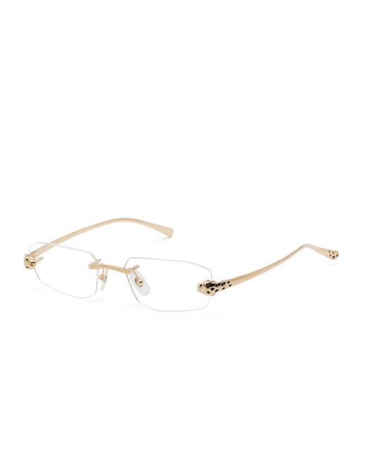 Cartier Multicolor Rectangle-Frame Rimless Glasses