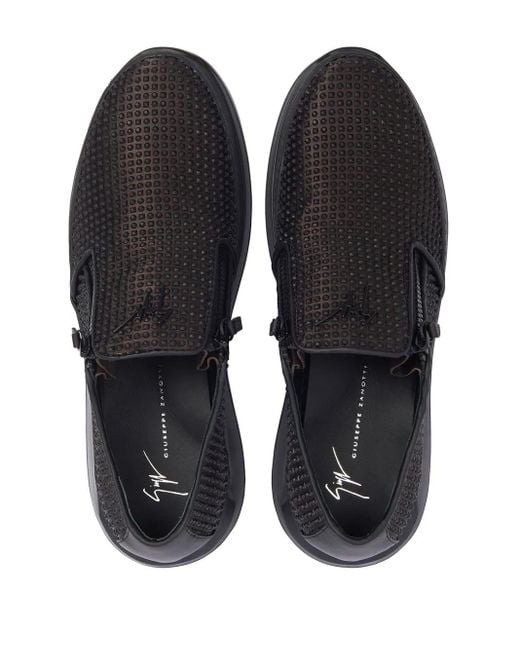 Giuseppe Zanotti Black Conley Zip Chunky Sneakers for men