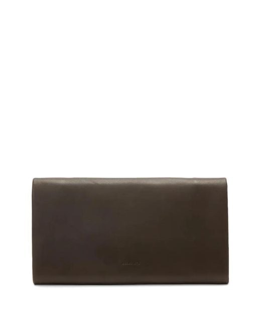 AllSaints Brown Harluna Zip-Up Clutch Bag