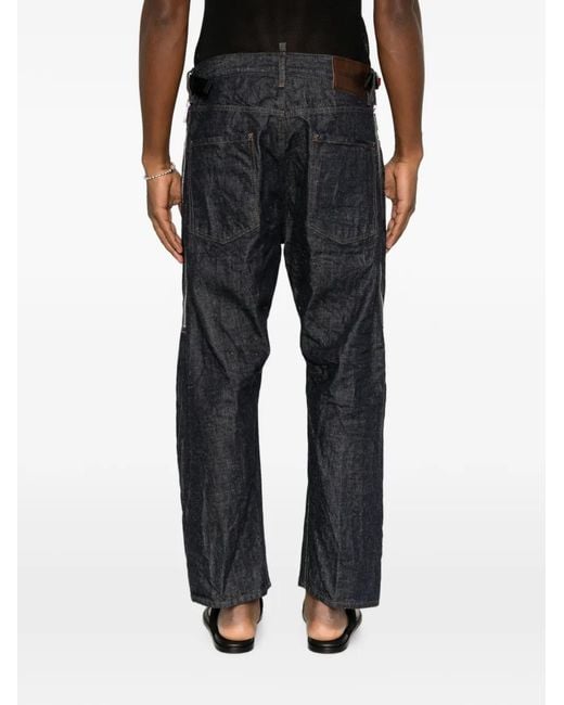 DSquared² Gray Kawaii Logo-Patch Jeans for men