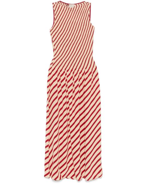 Tommy Hilfiger X Sofia Richie Grainge ストライプ マキシドレス Red