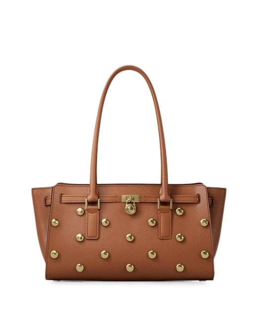 Michael Kors Brown Small Hamilton Leather Satchel Bag