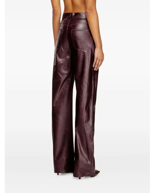 DIESEL Red Burgundy Pants