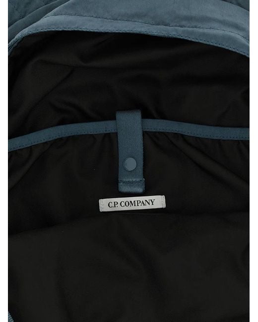 C P Company Blue Nylon B Lens Backpack for men