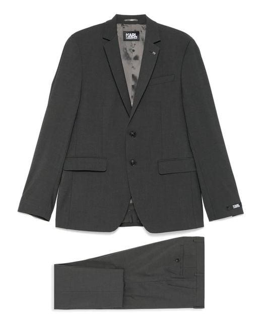 Karl Lagerfeld Gray Single-Breasted Suit for men