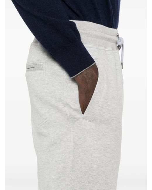 Brunello Cucinelli Gray Cotton Blend Sweatpants for men