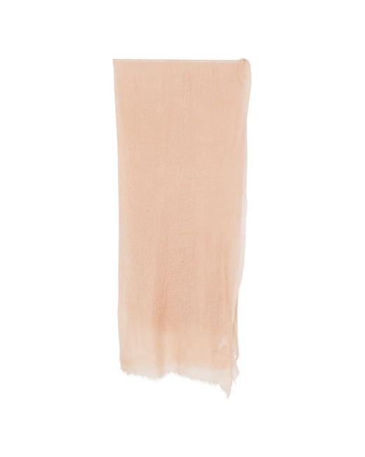 Mouleta White Frayed-Edge Scarf