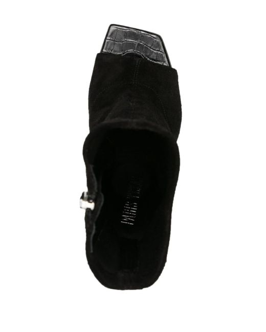 Paris Texas Black Stiefel aus Wildleder 105mm