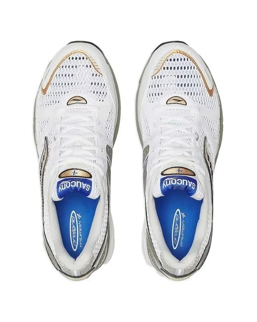 Saucony White Progrid Triumph 4 Logo-Patch Sneakers for men
