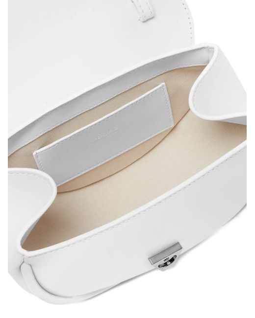 Versace White Virtus Embellished Small Shoulder Bag