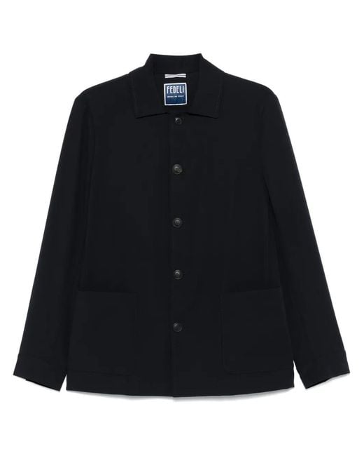 Fedeli Shirtjack in het Black voor heren