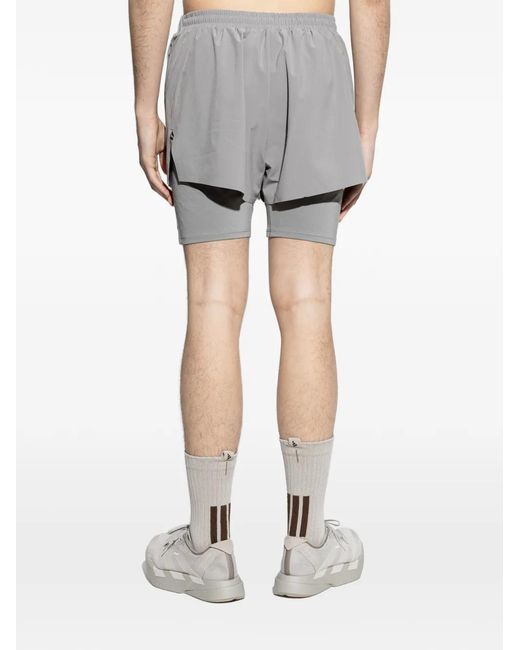 Adidas Gray X Entire Studios D4T Layered Shorts for men