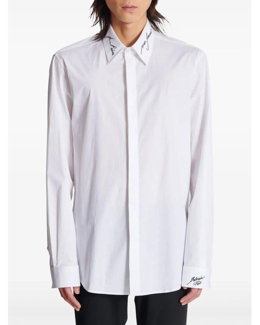 Balmain White Formal Shirts for men