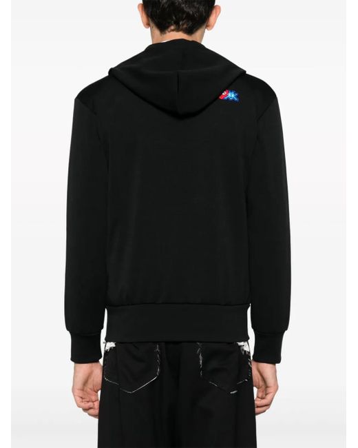COMME DES GARÇONS PLAY Black X The Artist Invader Pixelated-Appliqué Hoodie for men