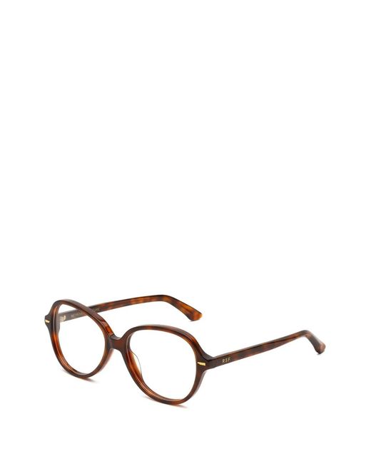 Retrosuperfuture Brown Oval-Frame Glasses