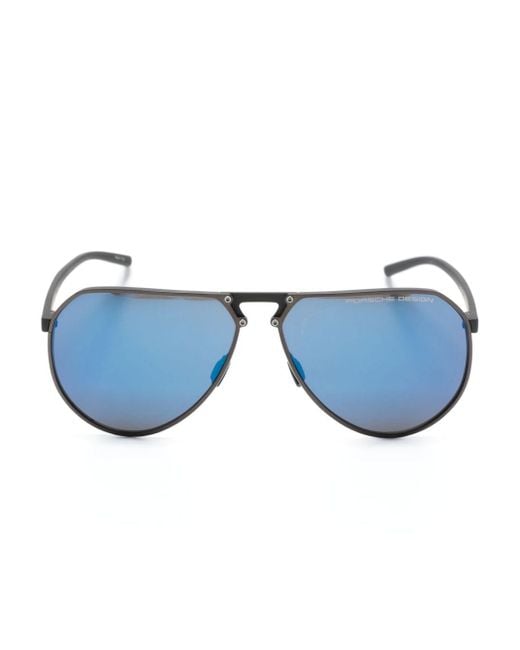 Porsche Design Blue P'8938 Pilot-frame Sunglasses for men