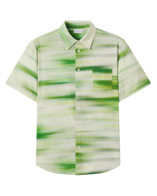 John Elliott Green Abstract-Pattern Short-Sleeve Shirt for men