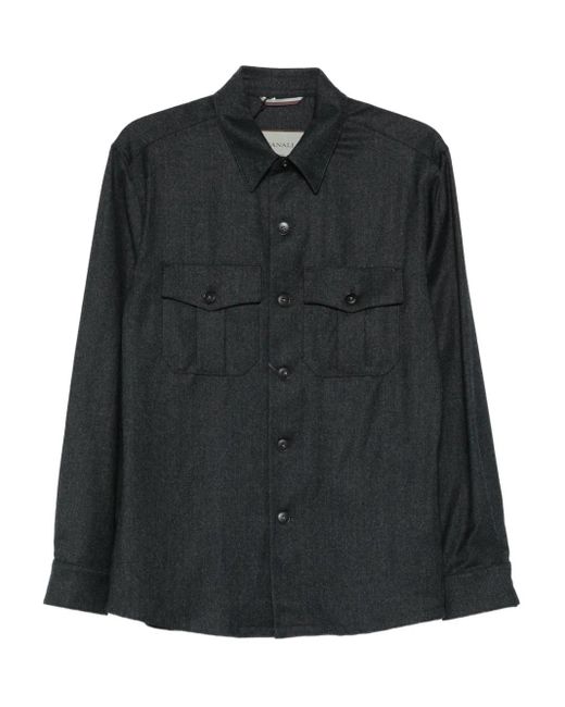 Canali Hemd mit Brusttaschen in Black für Herren