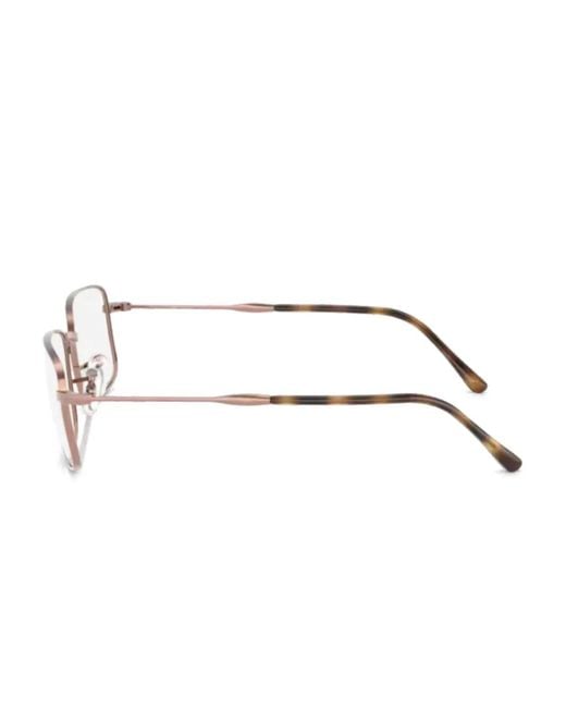 Ray-Ban Metallic Rectangle-Frame Glasses