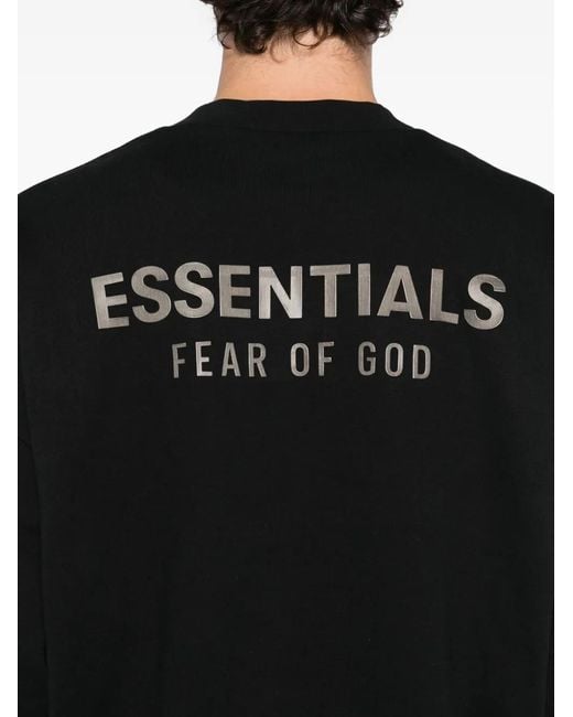 Fear Of God Black Logo-Embossed Sweatshirt for men