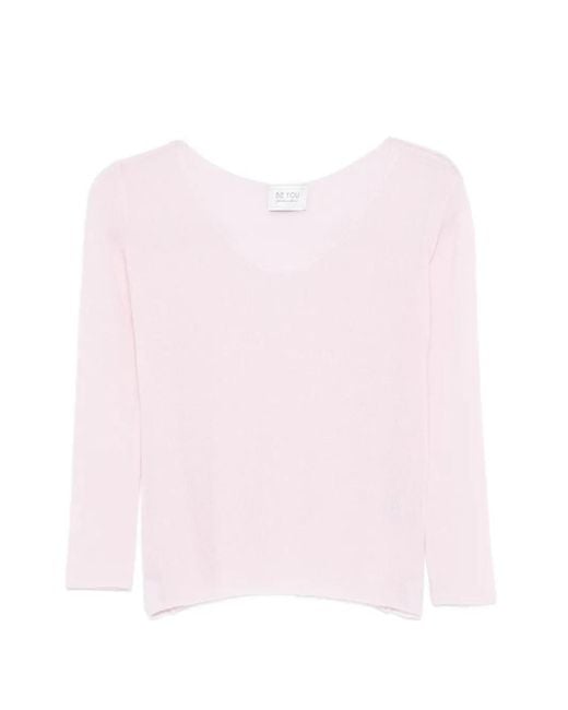 Be You Pink V-Neck Sweater