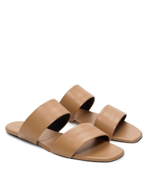 Loulou de Saison Brown Kairo Top-Strap Flat Sandals