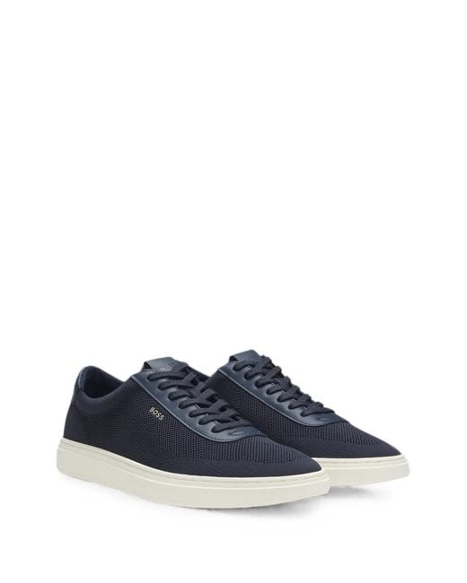 Boss Blue Baskets À Logo Imprimé for men