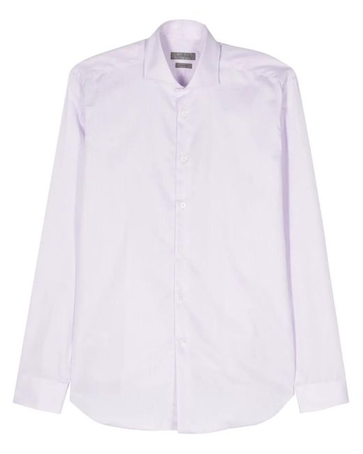 Corneliani White Slub-Texture Shirt for men