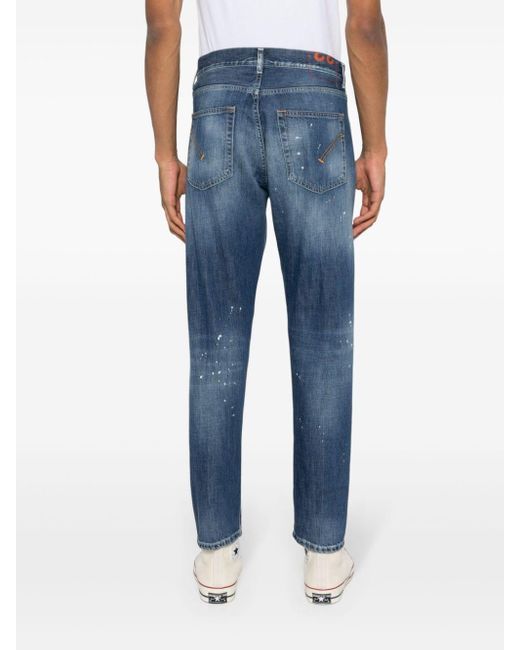 Dondup Dian Low Waist Jeans Met Toelopende Pijpen in het Blue voor heren