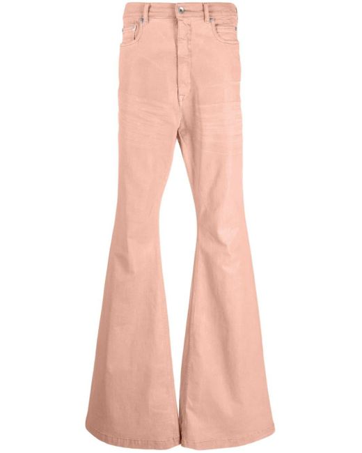 Rick Owens Pink Bolan High-rise Bootcut Jeans for men