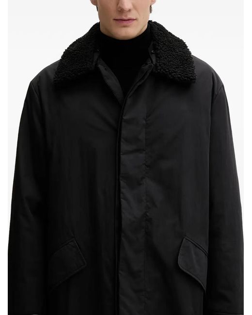 AllSaints Black Flap-Pocket Coat for men