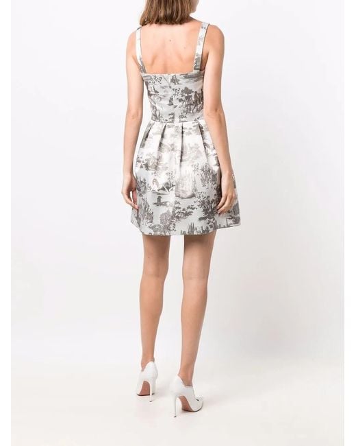 Abito Corto Con Stampa En Plein Air di Philipp Plein in White