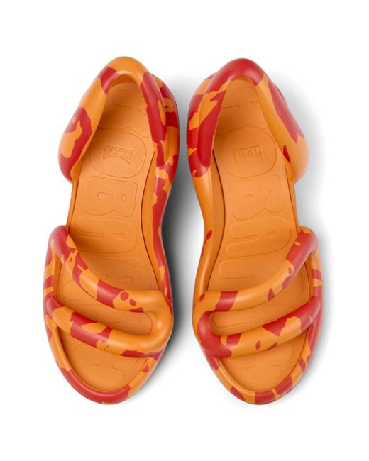 Camper Red Kobarah Slingback Sandals