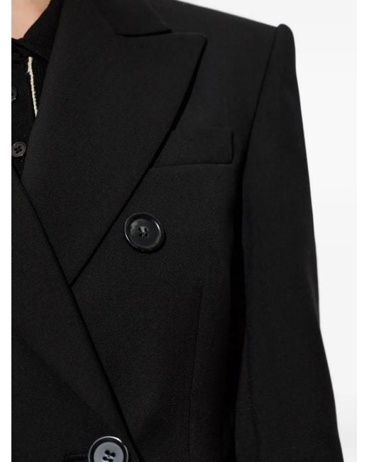 Sportmax Black Adamo Double-Breasted Blazer