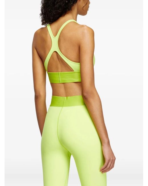 DIESEL Yellow Allison Cross-Back Sports Bra