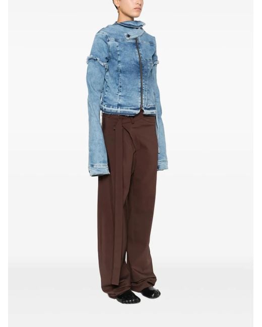 OTTOLINGER Blue Frayed Denim Jacket