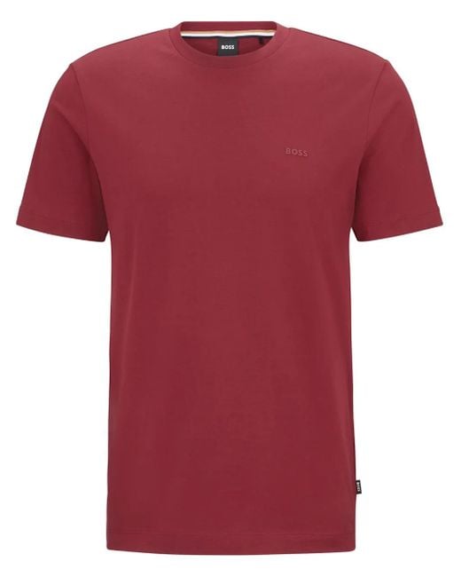 メンズ Boss ロゴ Tシャツ Red