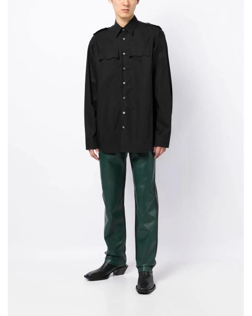 Raf Simons Black Button-Up Cotton Shirt