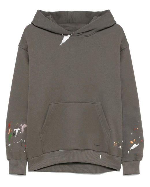 Pink ペイント パーカー Gray