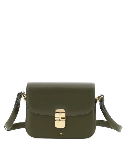A.P.C. Green Petit Sac Porté Épaule Grace