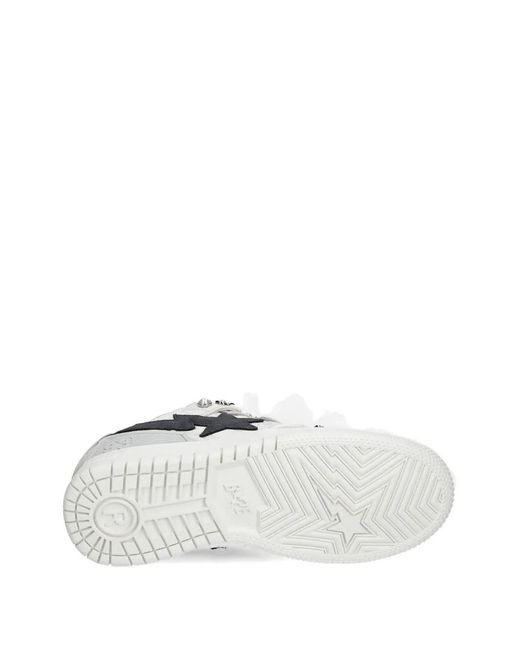 A Bathing Ape White Star-Embellishment Sneakers
