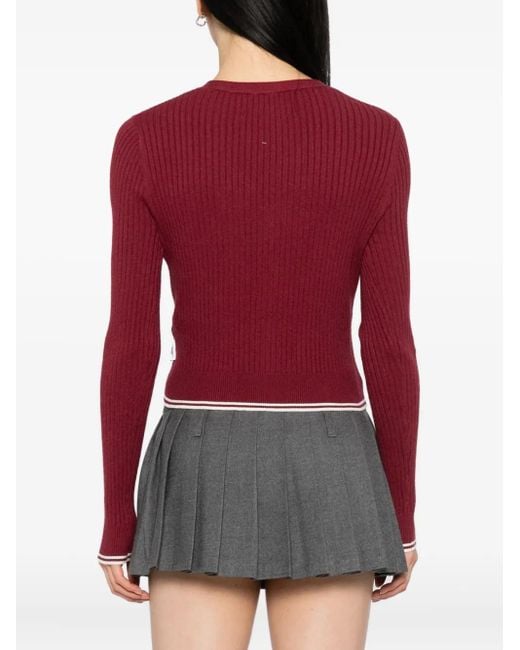 Chocoolate Red Twinset Mit Logo-Stickerei