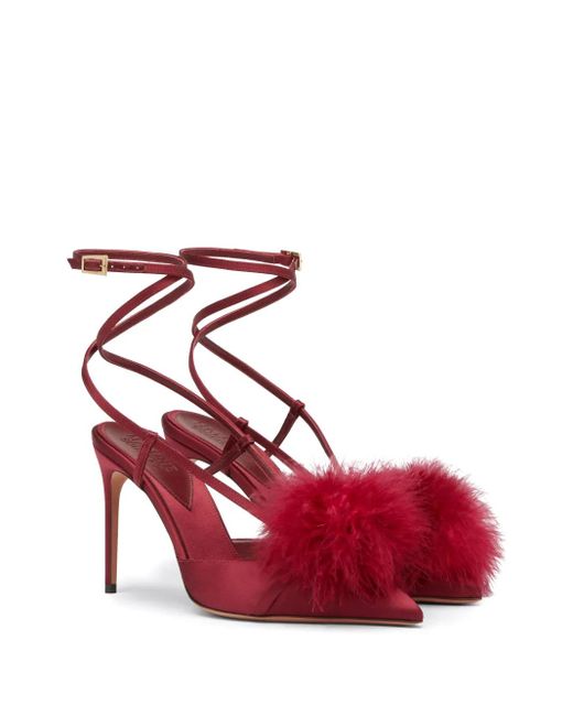 Malone Souliers Red 90mm Rafaella Slingback Pumps