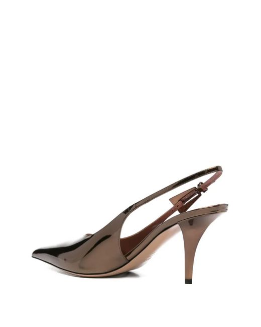 Paris Texas Brown Slingback Pointed-Toe Pumps